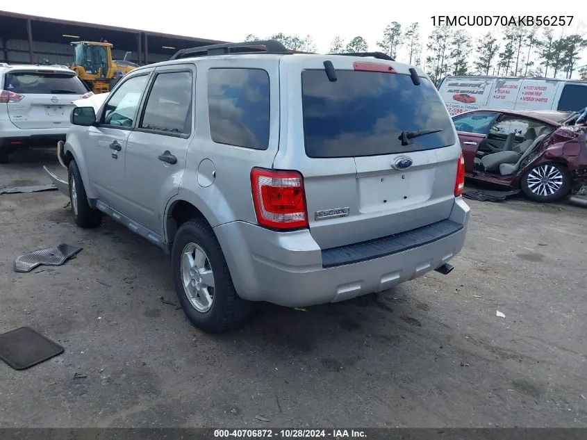 2010 Ford Escape Xlt VIN: 1FMCU0D70AKB56257 Lot: 40706872