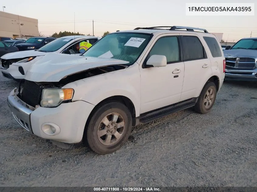 2010 Ford Escape Limited VIN: 1FMCU0EG5AKA43595 Lot: 40711908