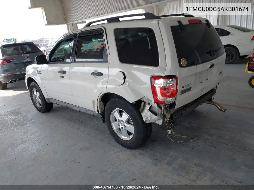 2010 Ford Escape Xlt VIN: 1FMCU0DG5AKB01674 Lot: 40714783