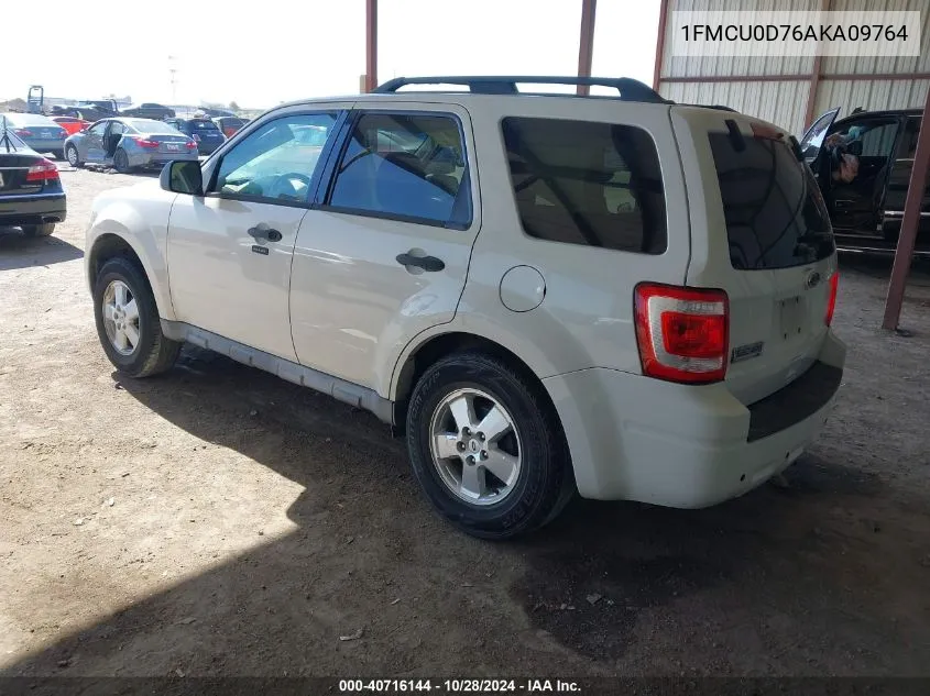 2010 Ford Escape Xlt VIN: 1FMCU0D76AKA09764 Lot: 40716144