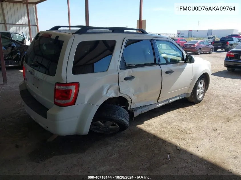 2010 Ford Escape Xlt VIN: 1FMCU0D76AKA09764 Lot: 40716144