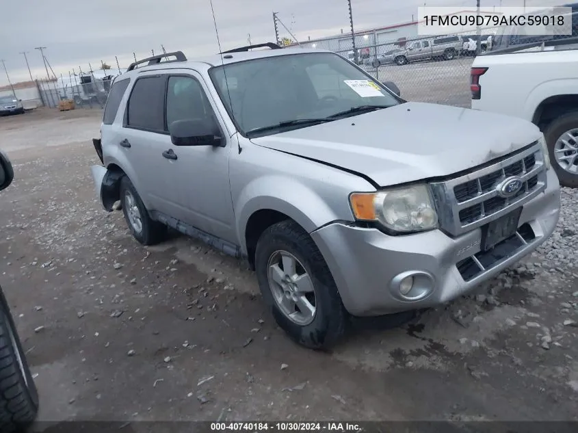 2010 Ford Escape Xlt VIN: 1FMCU9D79AKC59018 Lot: 40740184