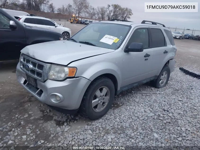 2010 Ford Escape Xlt VIN: 1FMCU9D79AKC59018 Lot: 40740184