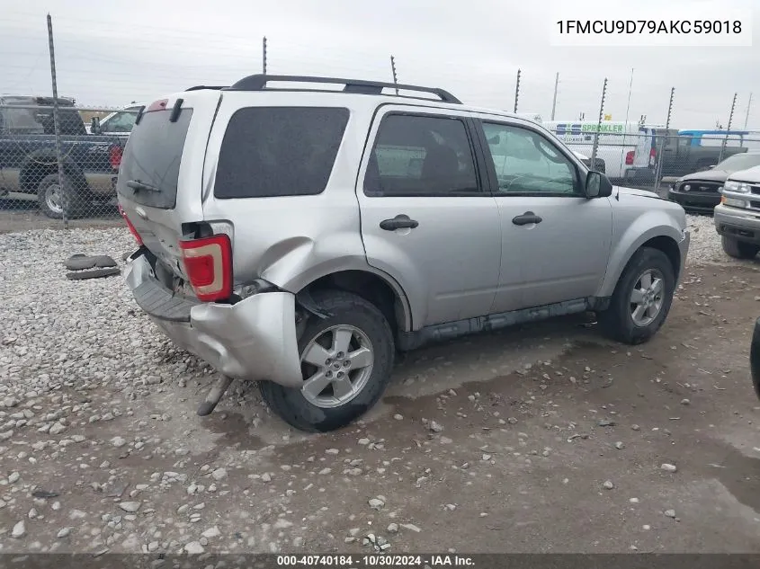 2010 Ford Escape Xlt VIN: 1FMCU9D79AKC59018 Lot: 40740184