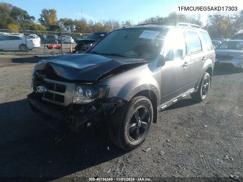 1FMCU9EG5AKD17303 2010 Ford Escape Limited