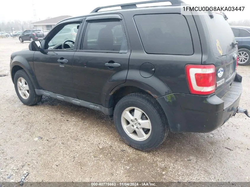 1FMCU0DG8AKA03447 2010 Ford Escape Xlt