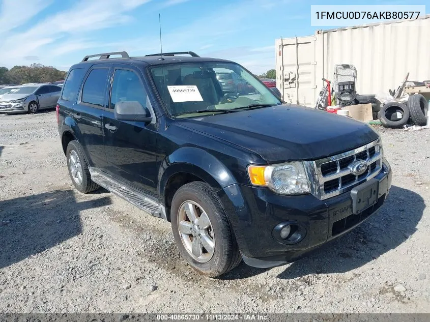 2010 Ford Escape Xlt VIN: 1FMCU0D76AKB80577 Lot: 40865730