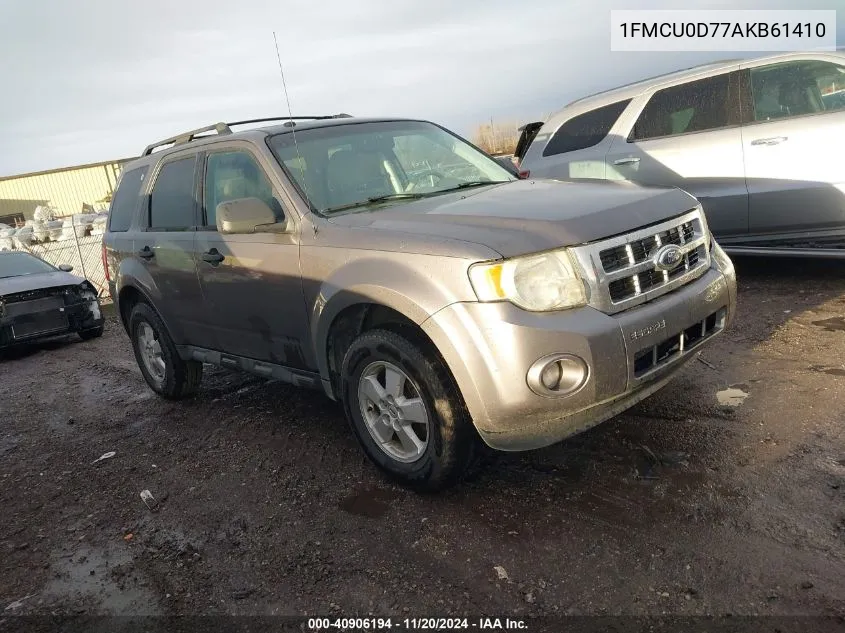 2010 Ford Escape Xlt VIN: 1FMCU0D77AKB61410 Lot: 40906194