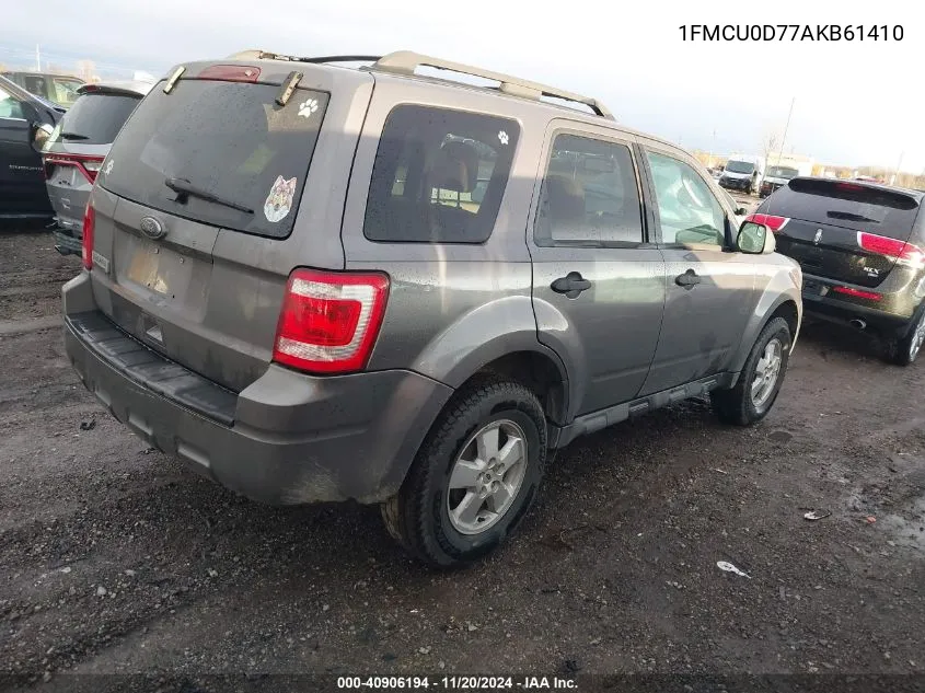 2010 Ford Escape Xlt VIN: 1FMCU0D77AKB61410 Lot: 40906194