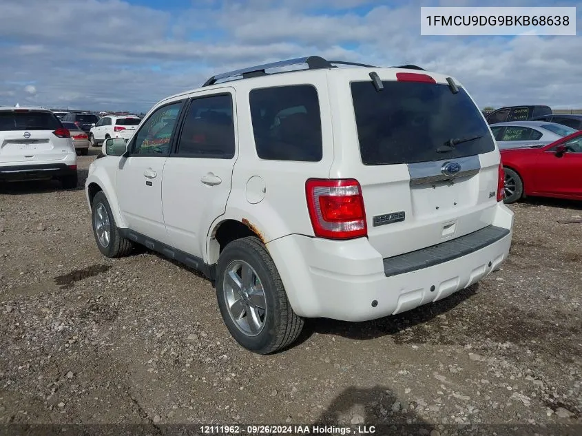 2011 Ford Escape Xlt VIN: 1FMCU9DG9BKB68638 Lot: 12111962