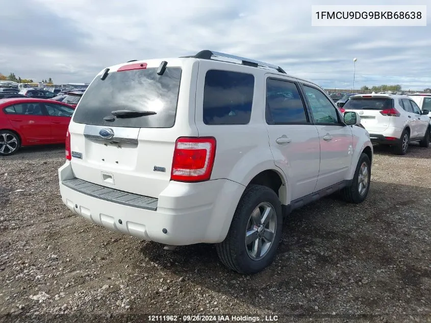 2011 Ford Escape Xlt VIN: 1FMCU9DG9BKB68638 Lot: 12111962