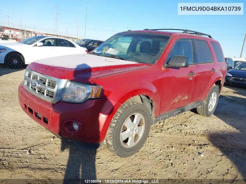 2011 Ford Escape Xlt VIN: 1FMCU9DG4BKA10739 Lot: 12135074