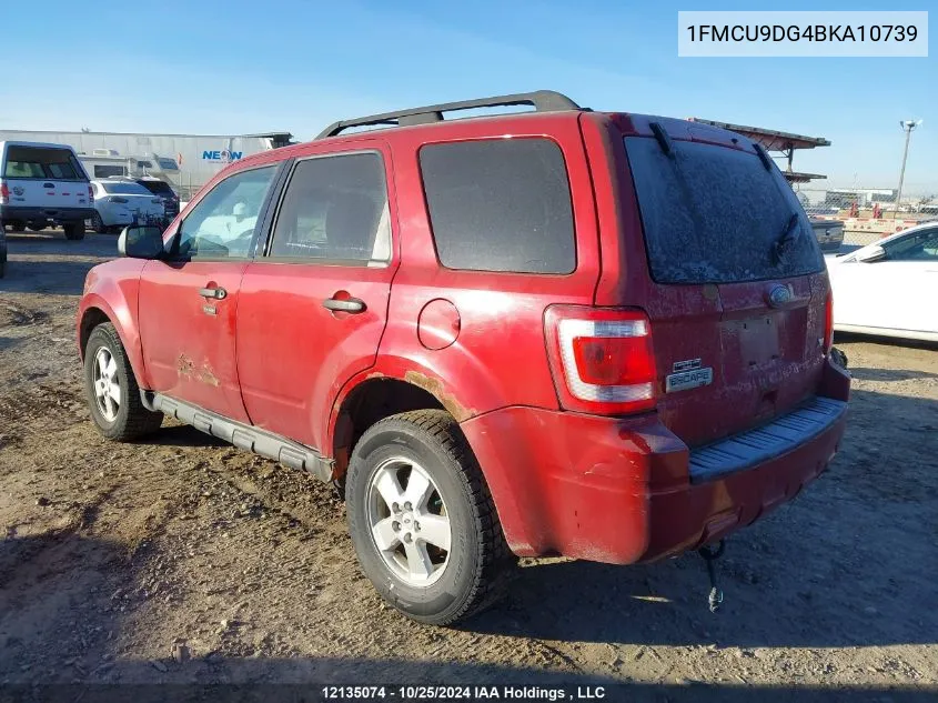 2011 Ford Escape Xlt VIN: 1FMCU9DG4BKA10739 Lot: 12135074