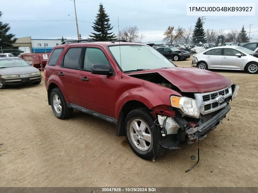 2011 Ford Escape Xlt VIN: 1FMCU0DG4BKB93927 Lot: 30047928