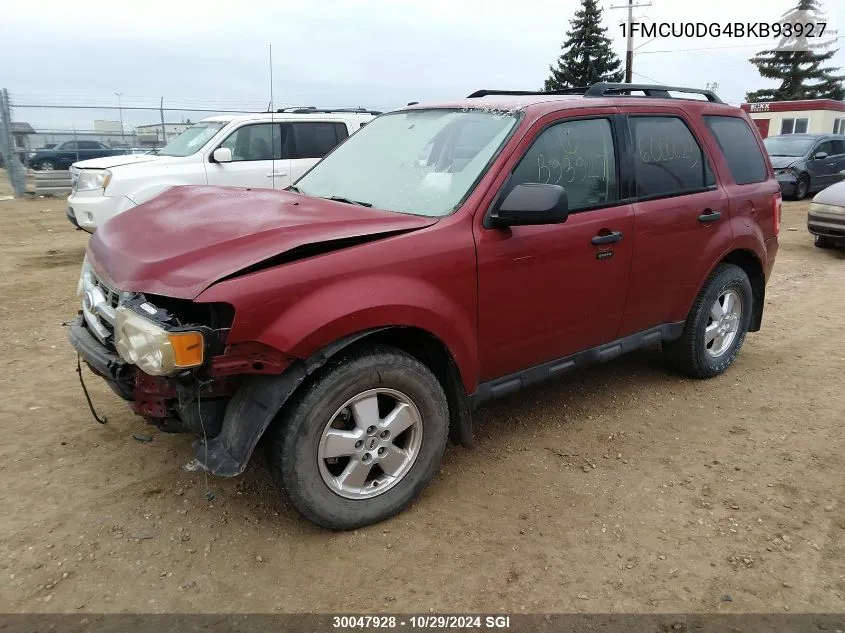 2011 Ford Escape Xlt VIN: 1FMCU0DG4BKB93927 Lot: 30047928