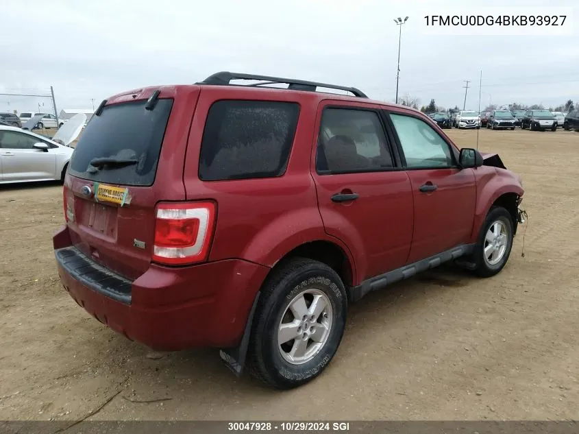 2011 Ford Escape Xlt VIN: 1FMCU0DG4BKB93927 Lot: 30047928