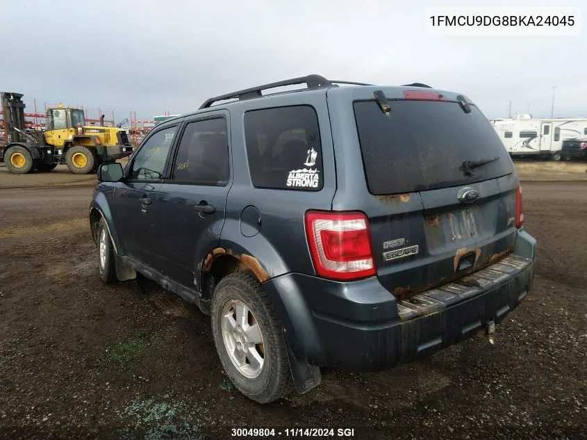 2011 Ford Escape Xlt VIN: 1FMCU9DG8BKA24045 Lot: 30049804