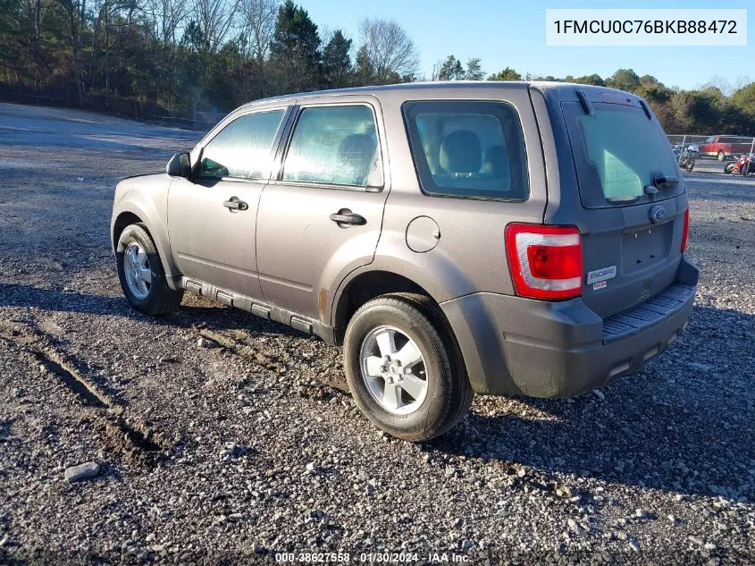 2011 Ford Escape Xls VIN: 1FMCU0C76BKB88472 Lot: 38627558