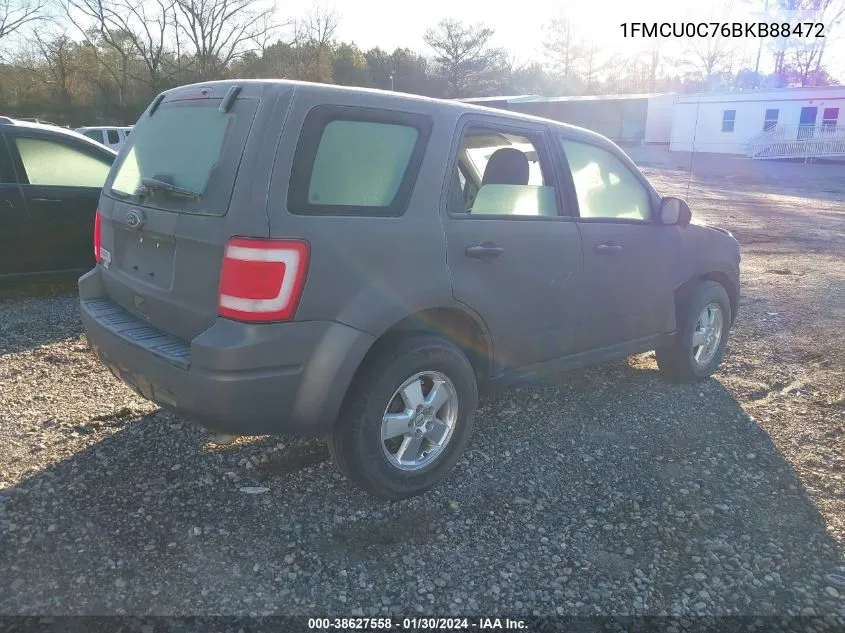 2011 Ford Escape Xls VIN: 1FMCU0C76BKB88472 Lot: 38627558