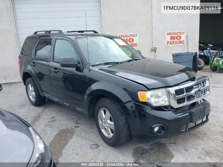 2011 Ford Escape Xlt VIN: 1FMCU9DG7BKA09116 Lot: 38882258