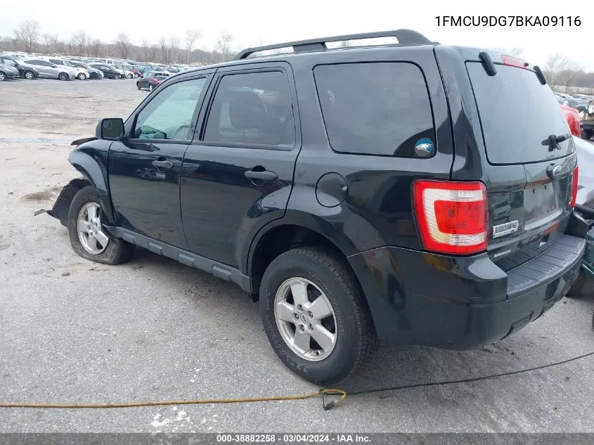 2011 Ford Escape Xlt VIN: 1FMCU9DG7BKA09116 Lot: 38882258