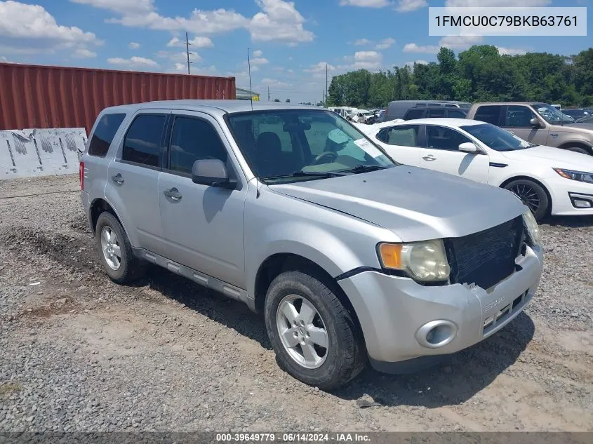 2011 Ford Escape Xls VIN: 1FMCU0C79BKB63761 Lot: 39649779