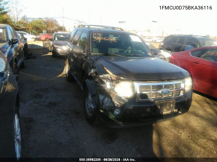 2011 Ford Escape Xlt VIN: 1FMCU0D75BKA36116 Lot: 39742210