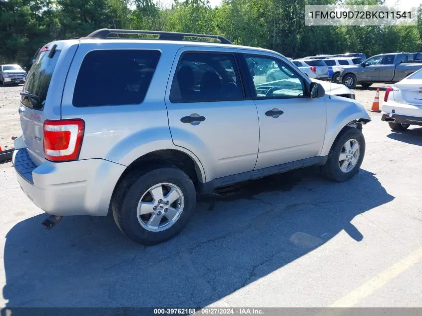 2011 Ford Escape Xlt VIN: 1FMCU9D72BKC11541 Lot: 39762188