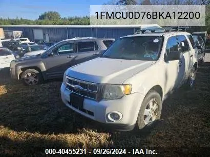 2011 Ford Escape VIN: 1FMCU0D76BKA12200 Lot: 40455231