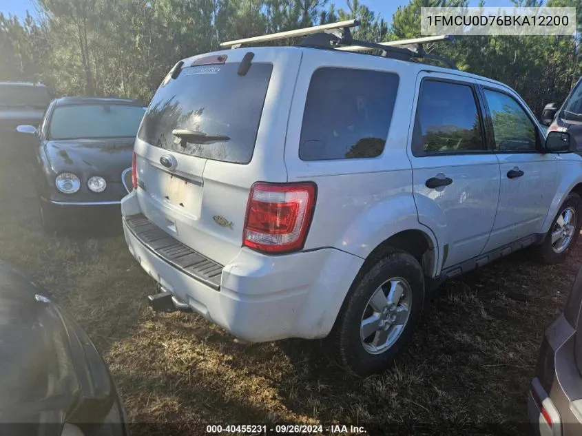 2011 Ford Escape VIN: 1FMCU0D76BKA12200 Lot: 40455231