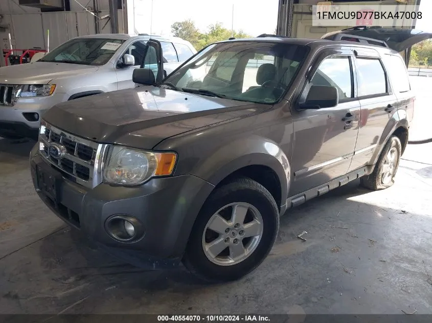 2011 Ford Escape Xlt VIN: 1FMCU9D77BKA47008 Lot: 40554070