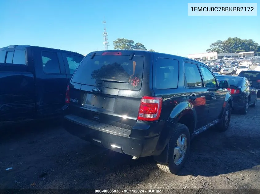 1FMCU0C78BKB82172 2011 Ford Escape Xls