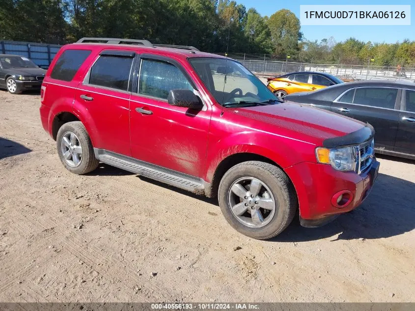 2011 Ford Escape Xlt VIN: 1FMCU0D71BKA06126 Lot: 40556193