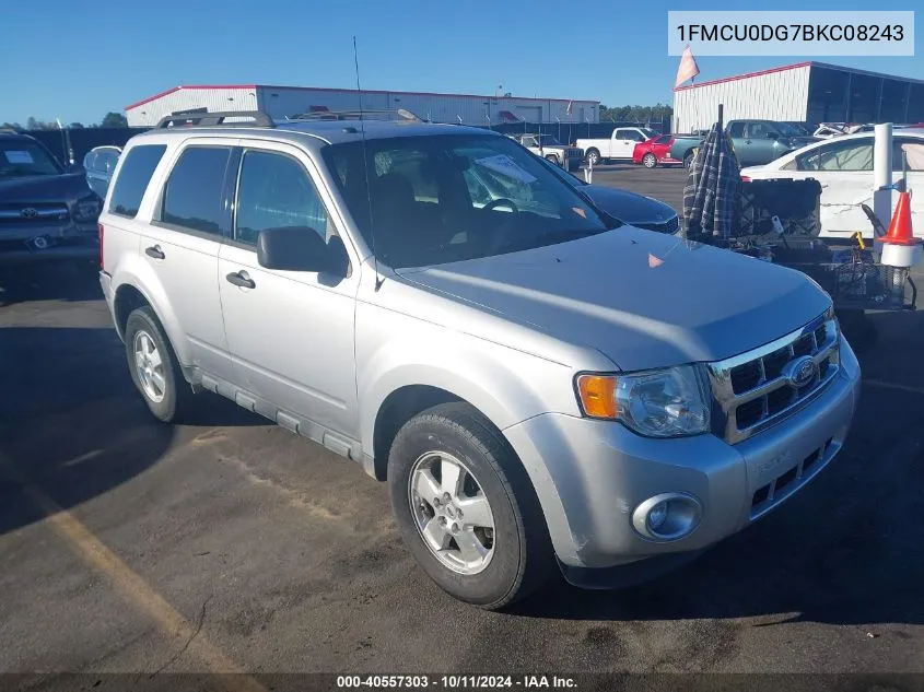 2011 Ford Escape Xlt VIN: 1FMCU0DG7BKC08243 Lot: 40557303