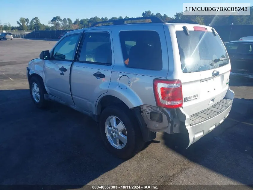 2011 Ford Escape Xlt VIN: 1FMCU0DG7BKC08243 Lot: 40557303