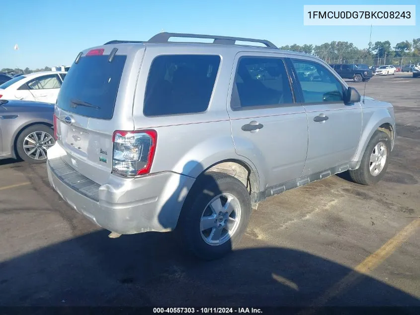 2011 Ford Escape Xlt VIN: 1FMCU0DG7BKC08243 Lot: 40557303