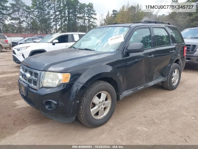 2011 Ford Escape Xls VIN: 1FMCU0C77BKB45727 Lot: 40568093