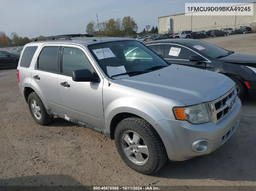 2011 Ford Escape Xlt VIN: 1FMCU9DG9BKA49245 Lot: 40575568