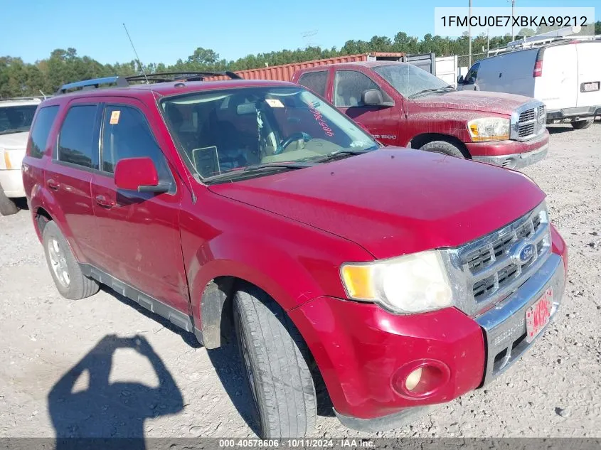 1FMCU0E7XBKA99212 2011 Ford Escape Limited