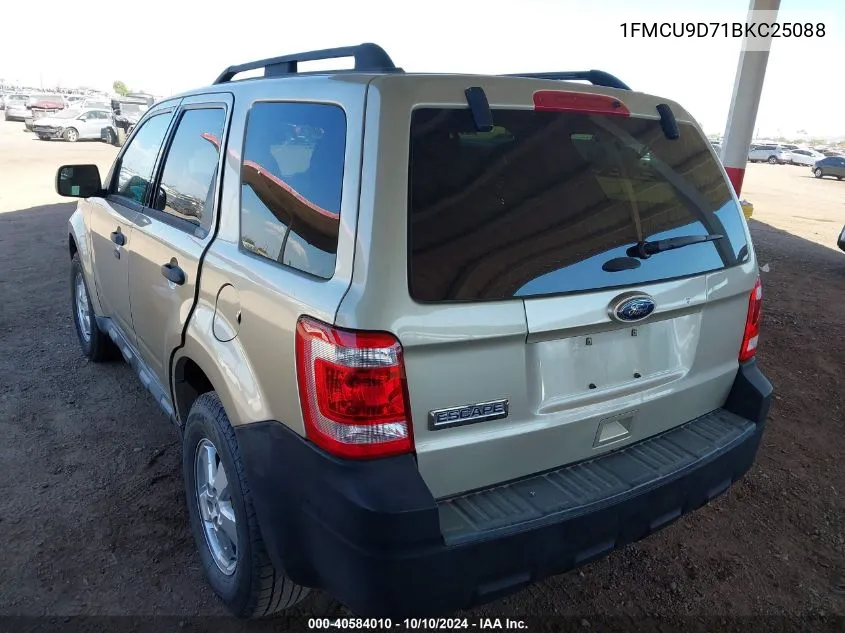 1FMCU9D71BKC25088 2011 Ford Escape Xlt