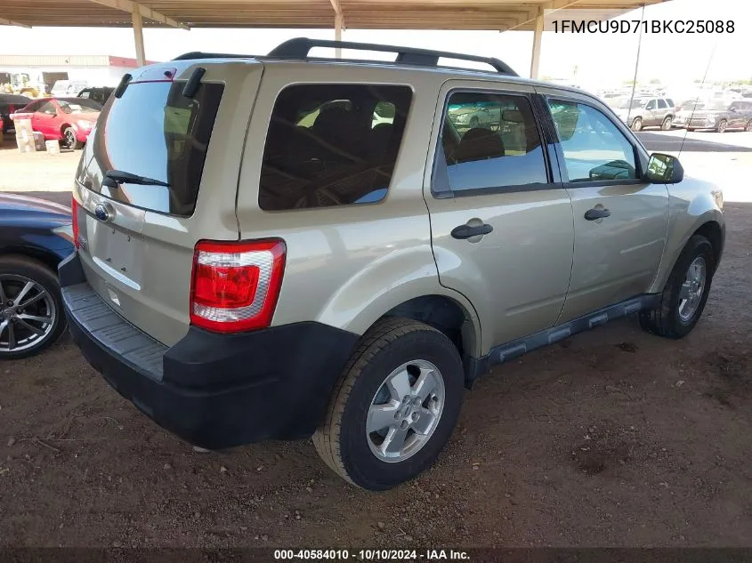 2011 Ford Escape Xlt VIN: 1FMCU9D71BKC25088 Lot: 40584010