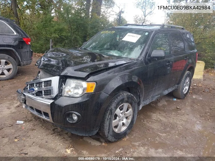 2011 Ford Escape Limited VIN: 1FMCU0EG9BKA42984 Lot: 40590179