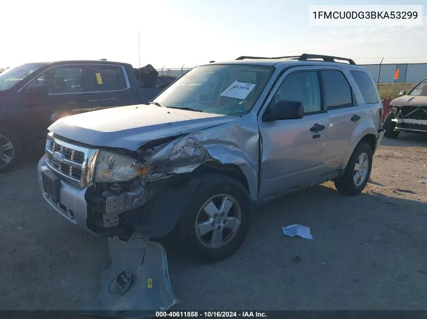 2011 Ford Escape Xlt VIN: 1FMCU0DG3BKA53299 Lot: 40611858