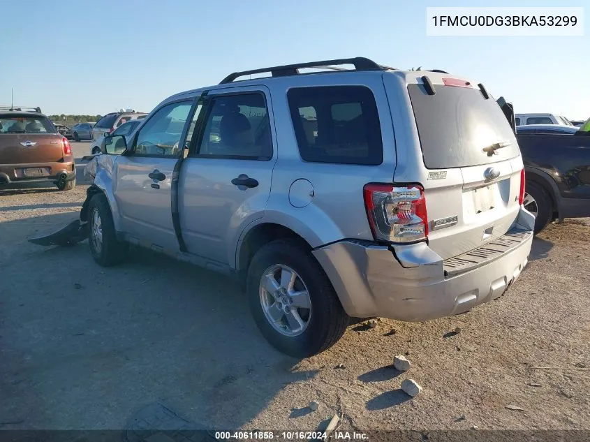 2011 Ford Escape Xlt VIN: 1FMCU0DG3BKA53299 Lot: 40611858