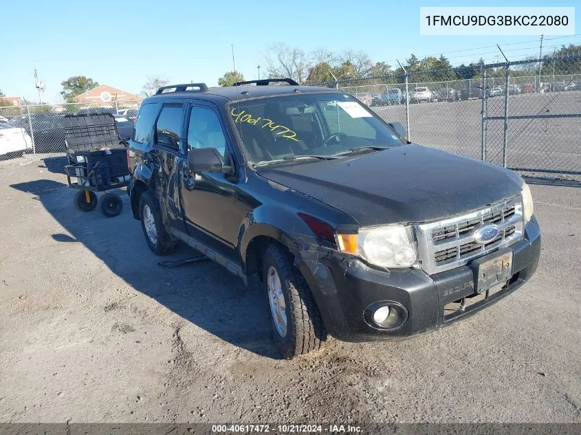 2011 Ford Escape Xlt VIN: 1FMCU9DG3BKC22080 Lot: 40617472