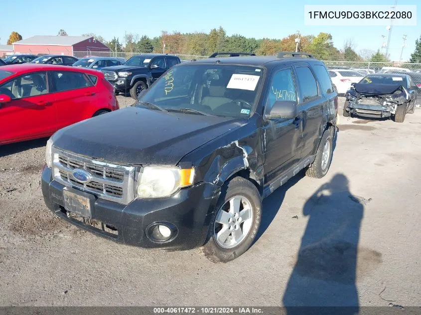 2011 Ford Escape Xlt VIN: 1FMCU9DG3BKC22080 Lot: 40617472