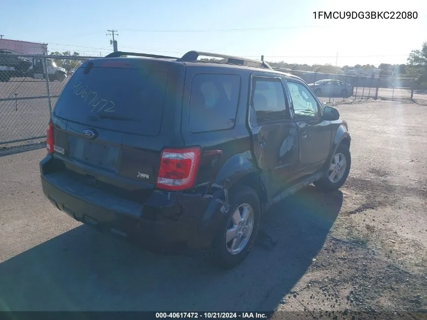 2011 Ford Escape Xlt VIN: 1FMCU9DG3BKC22080 Lot: 40617472