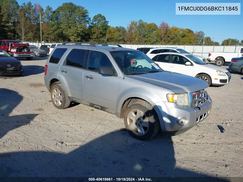 2011 Ford Escape Xlt VIN: 1FMCU0DG6BKC11845 Lot: 40618661