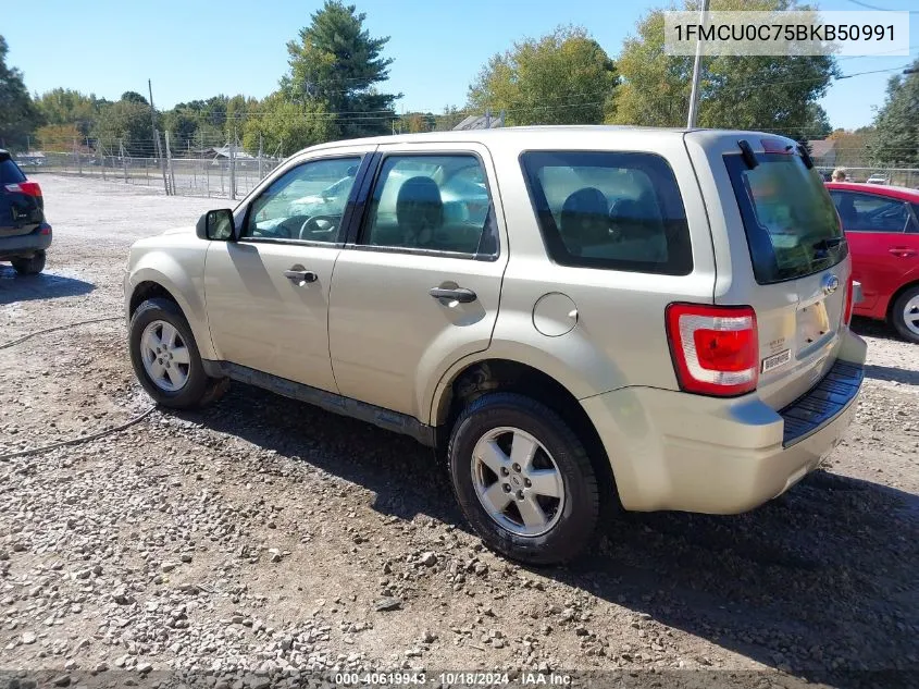 1FMCU0C75BKB50991 2011 Ford Escape Xls