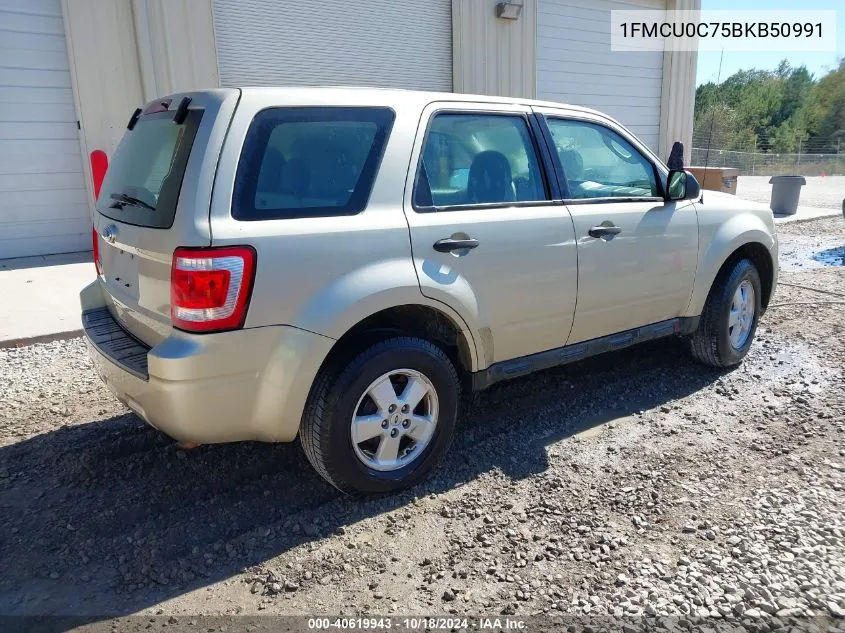 1FMCU0C75BKB50991 2011 Ford Escape Xls